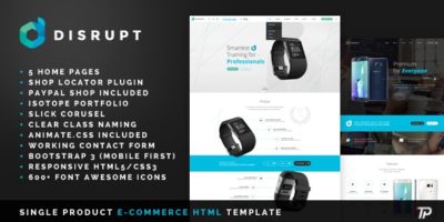 Disrupt - Single Product e-Commerce HTML Template by ThemePlayers