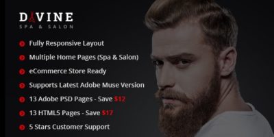 Divine - Salon & Spa Adobe Muse Template by digitalcenturysf