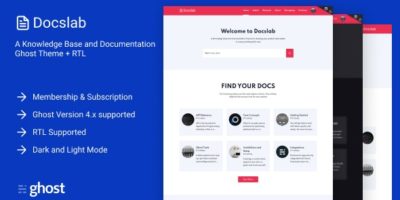 Docslab - a Knowledge Base and Documentation Ghost Theme + RTL by electronthemes
