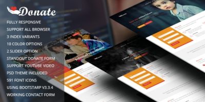 Donate - Non-profit Donation Landing Page by 99webpage