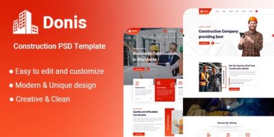 Donis-Construction PSD Template by webcodegen