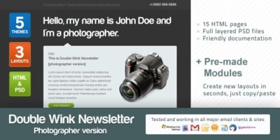 Double Wink Newsletter (Photographer Version) by Gifky