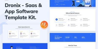 Dronix - SaaS & Startup Elementor Template Kit by radiantthemes