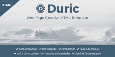 Duric - One Page Creative HTML Template by gnodesign