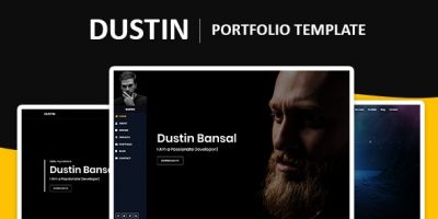 Dustin – Bootstrap 4 Portfolio Template by pxdraft