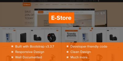 E-Store Responsive Electronics Template by PIXXET