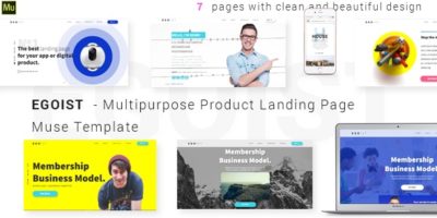 EGOIST - Multipurpose Product Landing Page  Muse Template by BSVIT