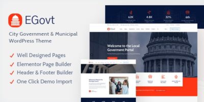EGovt - City Government WordPress Theme by ovatheme