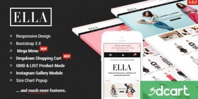 ELLA - Responsive 3dCart Template (Core) by halothemes