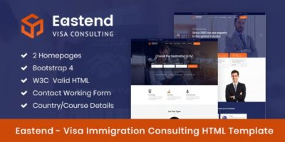 Eastend - Immigration Visa Consulting HTML Template by PearsTheme