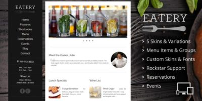 Eatery - Responsive Restaurant WordPress Theme by Themovation