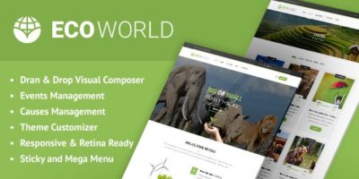 Eco World - Nature and Environmental WordPress Theme by Softwebmedia