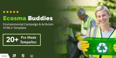 Ecosma Buddies - Environmental Campaign & Activism HTML5 Template by xenioushk
