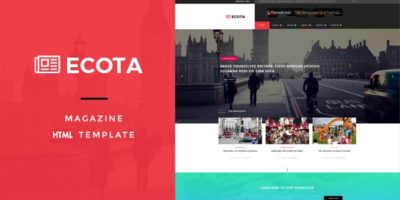 Ecota - Responsive Magazine & News HTML Template by PremiumLayers