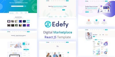 Edefy - React Js Digital Marketplace Template by wpoceans