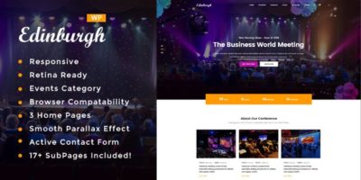 Edinburgh - Conference & Event WordPress Theme by TonaTheme