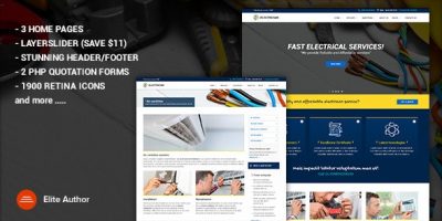Electrician - Site Template by Ansonika