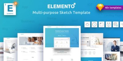 Elemento - Multi-Purpose Sketch Template for Startups by YOYO_LABS