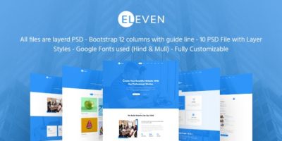 Eleven - Creative Agency & Multipurpose PSD Template by MirrorTheme
