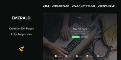 Emerald - Creative 404 Pages by ThemeChimp