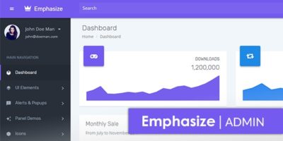 Emphasize Bootstrap Admin Dashboard Template and UI by geekman-themes