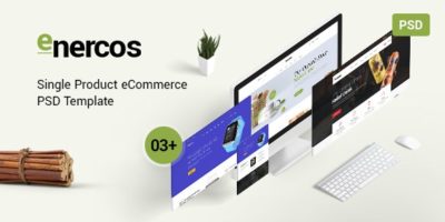 Enercos - Single Product eCommerce PSD Template by Fuznet