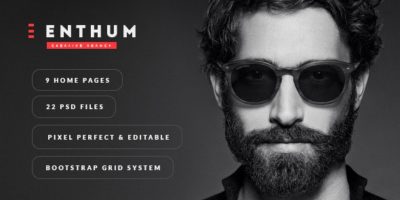 Enthum - Agency & Portfolio PSD Template by UserThemes