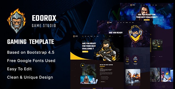 Eoorox - Gaming and eSports HTML5 Template by envalab