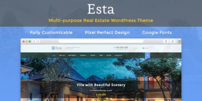 Esta — Responsive Real Estate Property Rent & Sale Company & Agent WordPress Theme by torbara