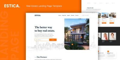 Estica — Real Estate Landing Page Template by thememor