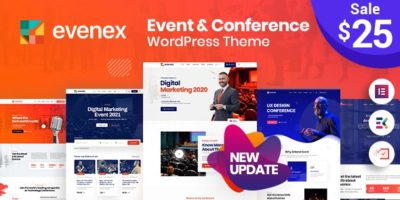 Evenex Event Conference WordPress Theme by XpeedStudio