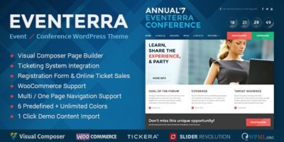 Eventerra - Event / Conference WordPress Theme by mopc76