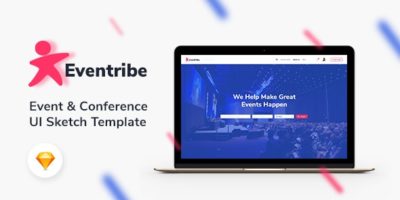 Eventribe - Event & Conference Sketch Template by bestwebsoft