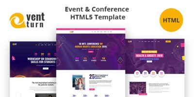 Eventturn - Event and Conference HTML5 Template by bangladevs