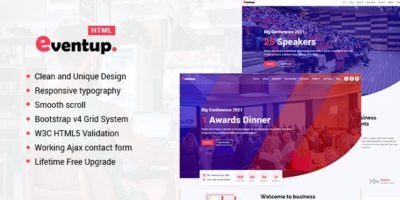 Eventup - Responsive Marketing Landing Pages by NewTemplete