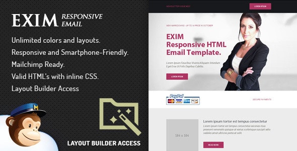Exim - Email Template With Layout Editor by tootsboo