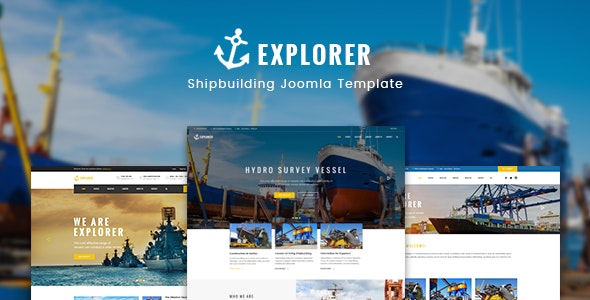 Explorer - Factory Construction & Ship Building Joomla Theme by zooextension