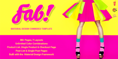 FAB! - Material Design Ecommerce HTML Template by oxygenna