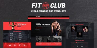 FITCLUB - Gym and Fitness Landing Page by Kalanidhithemes