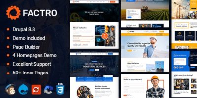 Factro - Industrial & Factory Business Drupal 8.8 Theme by 4coding