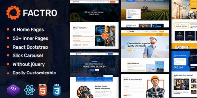 Factro : Industrial Multipurpose React Template by ThemeTrades