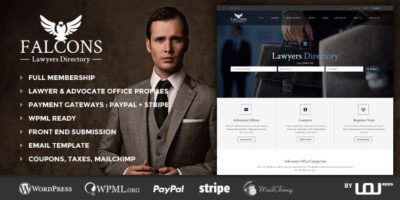 Falcons - Directory for Lawyers & Law Firms by DirectoryThemes