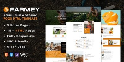 Farmey - Agriculture & Farm Food HTML Template by ThemePaw