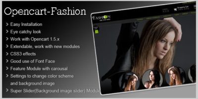 Fashion Theme for Opencart 1.5 by cartdeveloper