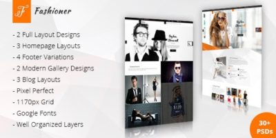 Fashioner Modern PSD Template by Themographics
