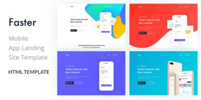 Faster- App Landing Page HTML Template by CreativeGigs