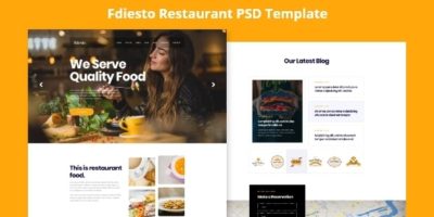 Fdiesto - Restaurant PSD Template. by AanThemes