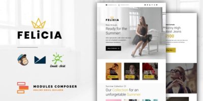 Felicia - E-commerce Responsive Email for Fashion & Accessories with Online Builder by Psd2Newsletters