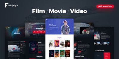 FilmCampaign - Film Campaign PSD Template by codetmark