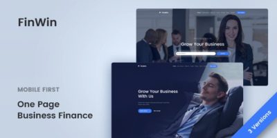 FinWin - One Page Business Finance Template by ThemeStarz